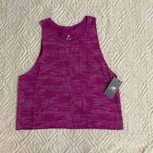 New Balance Pink Heather Cropped Tank Top